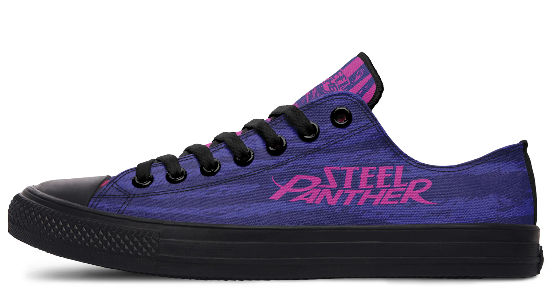 Low Top Pink Blue Tiger Pattern