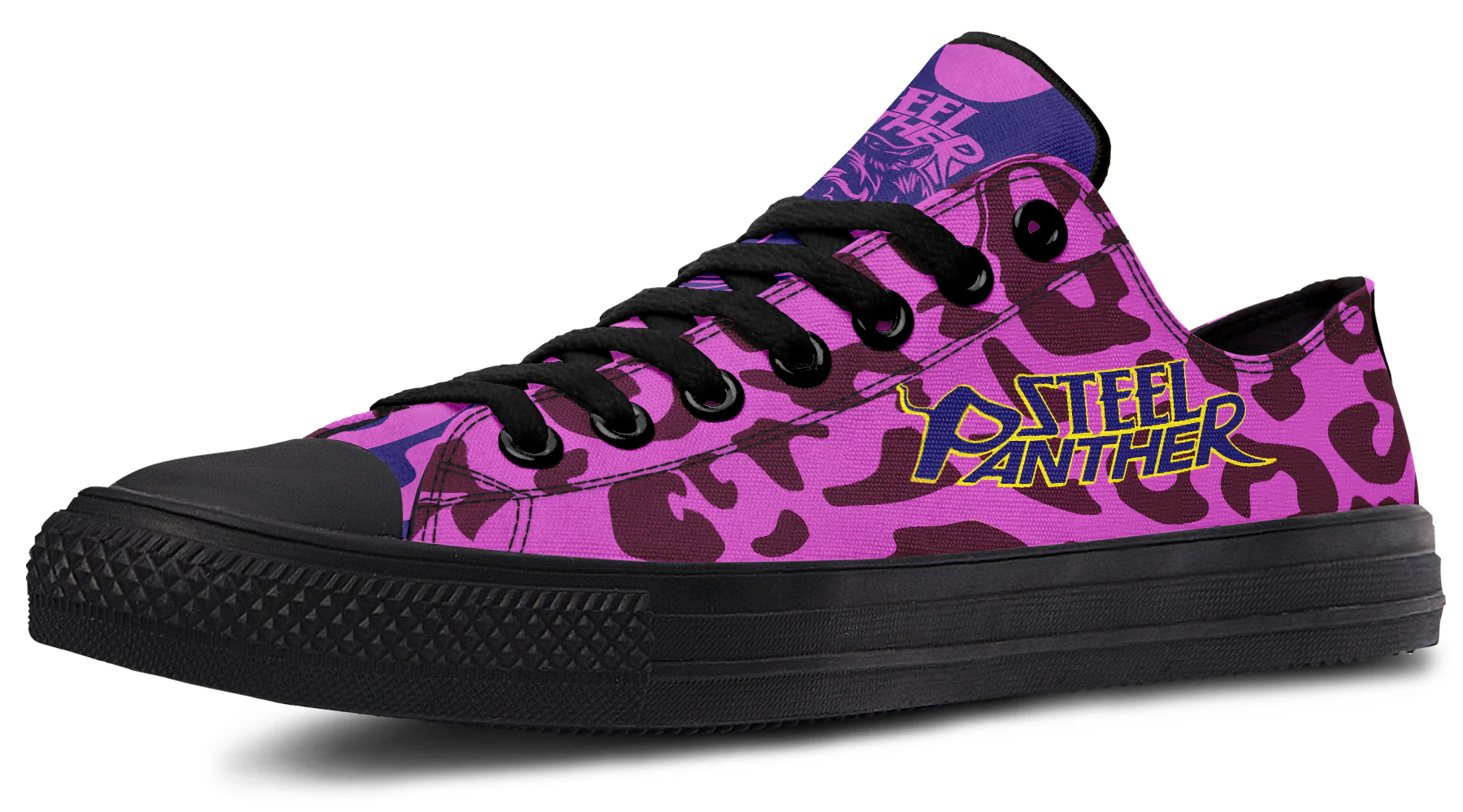 Low Top Purple Pink Leopard Pattern - Image 2